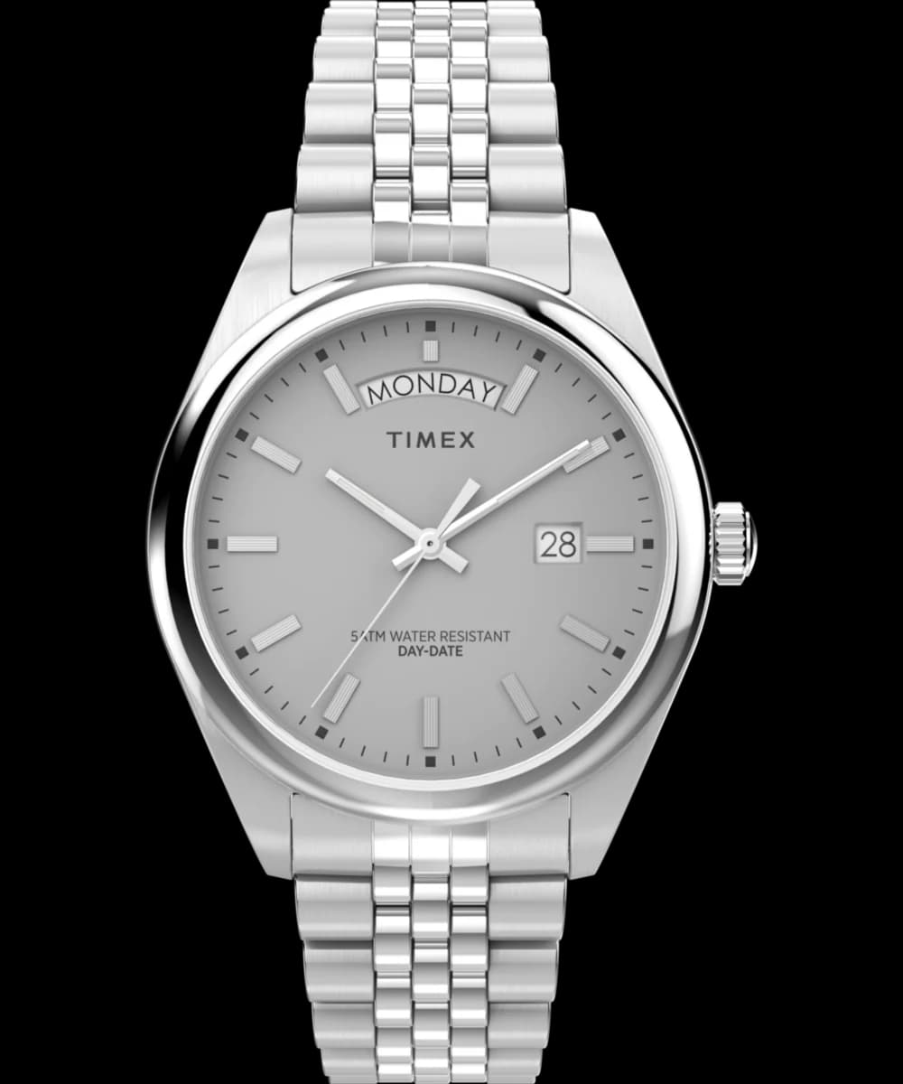 Timex Day and Date 41mm Stainless Steel Bracelet Watch