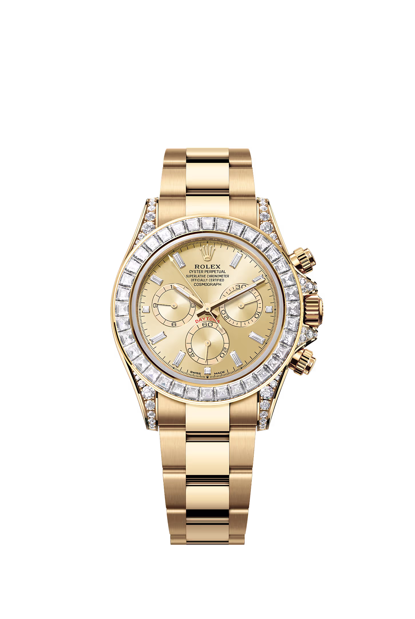 Rolex Oyster, 40 mm, yellow gold and diamonds